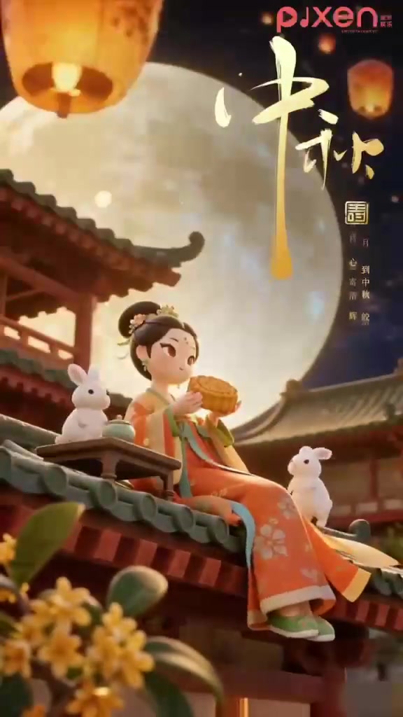 中秋节动画视频